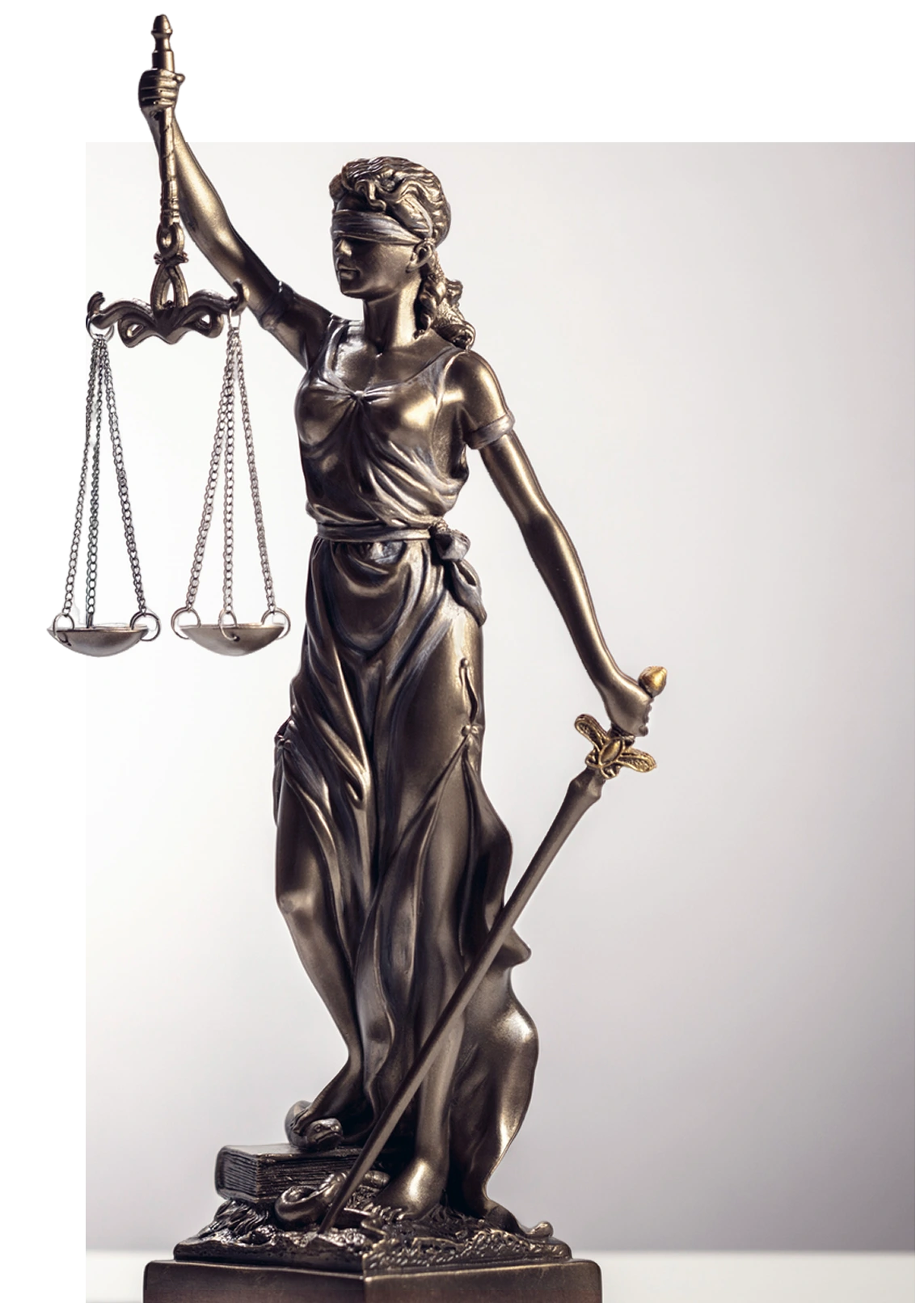 Statue of Lady Justice with scales.