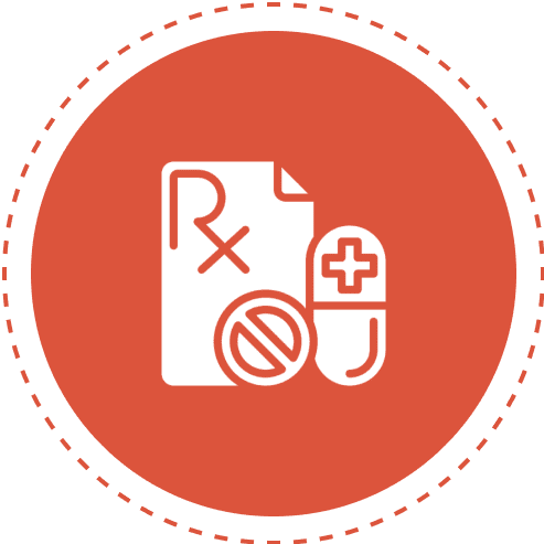 No prescription drugs icon